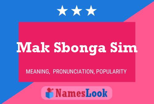 ملصق اسم Mak Sbonga Sim