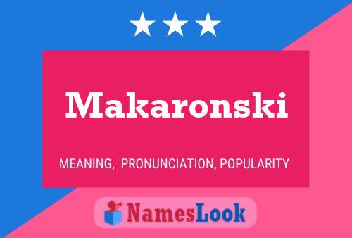 ملصق اسم Makaronski