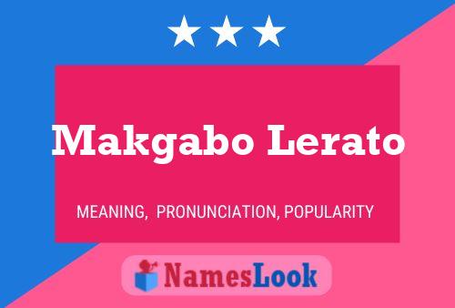 ملصق اسم Makgabo Lerato