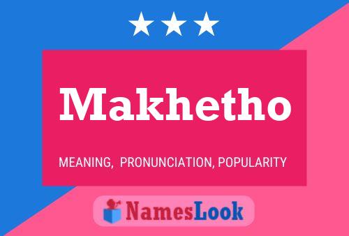 ملصق اسم Makhetho