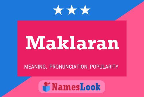 ملصق اسم Maklaran