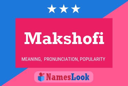 ملصق اسم Makshofi