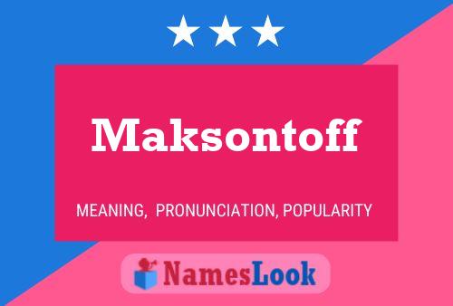 ملصق اسم Maksontoff