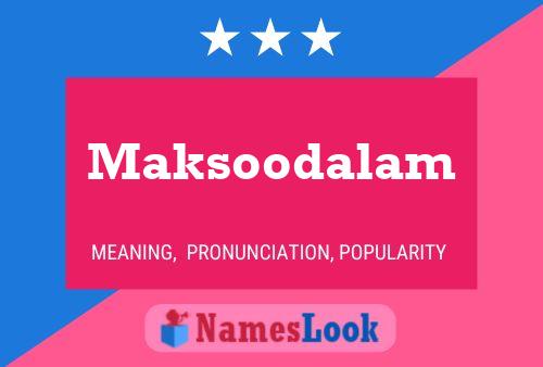 ملصق اسم Maksoodalam