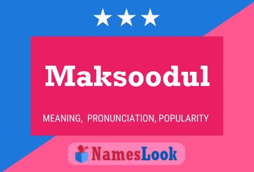 ملصق اسم Maksoodul