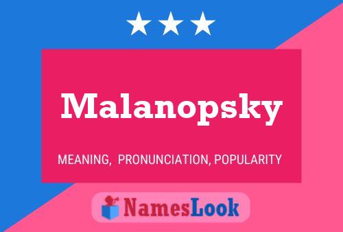 ملصق اسم Malanopsky