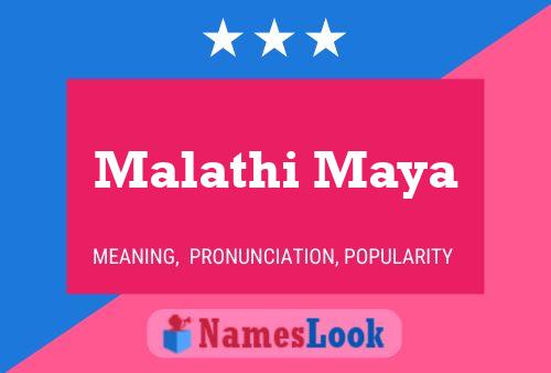 ملصق اسم Malathi Maya