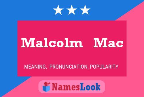 ملصق اسم Malcolm   Mac