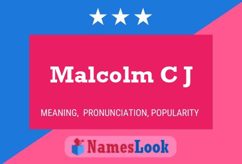 ملصق اسم Malcolm C J