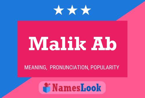 ملصق اسم Malik Ab