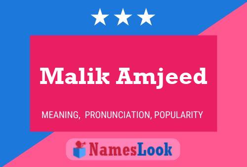 ملصق اسم Malik Amjeed