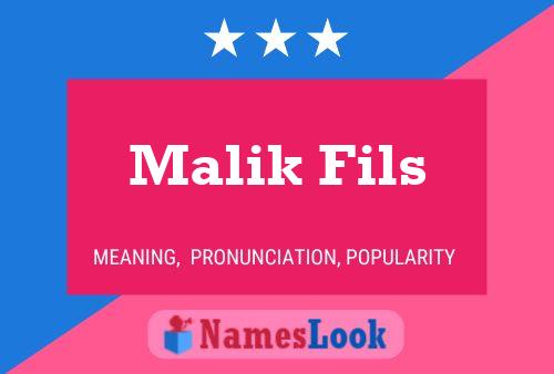 ملصق اسم Malik Fils