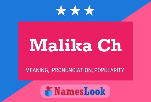 ملصق اسم Malika Ch