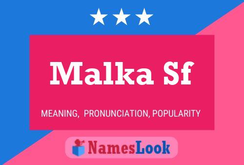 ملصق اسم Malka Sf