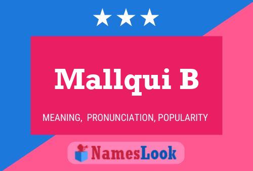 ملصق اسم Mallqui B