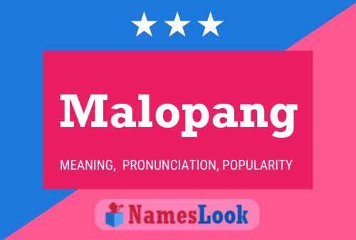 ملصق اسم Malopang