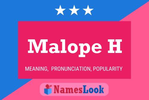 ملصق اسم Malope H