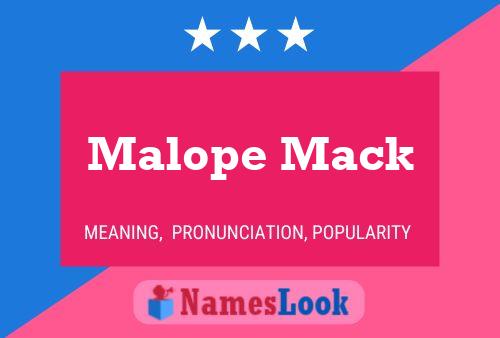 ملصق اسم Malope Mack