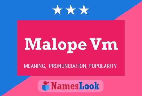 ملصق اسم Malope Vm