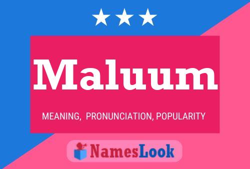 ملصق اسم Maluum