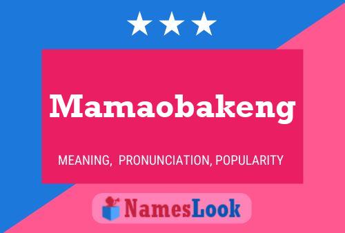 ملصق اسم Mamaobakeng