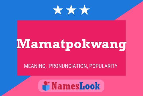 ملصق اسم Mamatpokwang