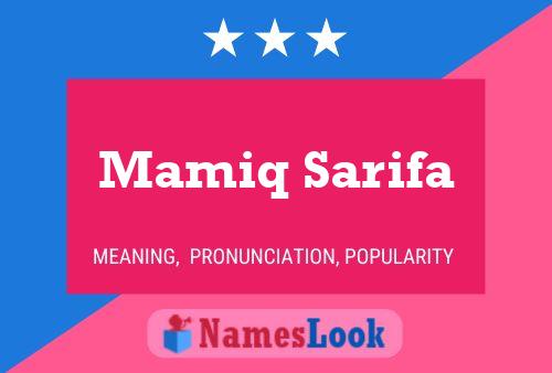 ملصق اسم Mamiq Sarifa