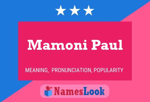 ملصق اسم Mamoni Paul