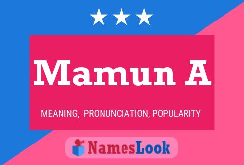 ملصق اسم Mamun A