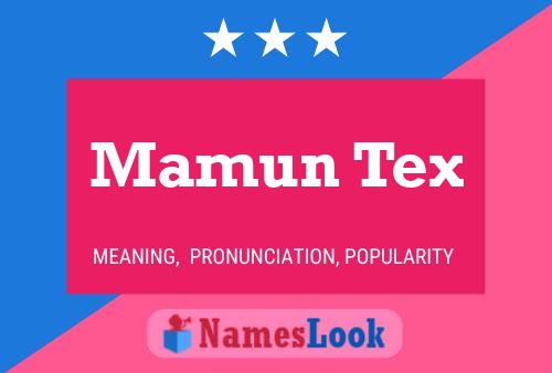 ملصق اسم Mamun Tex