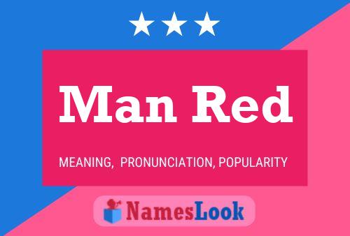 ملصق اسم Man Red