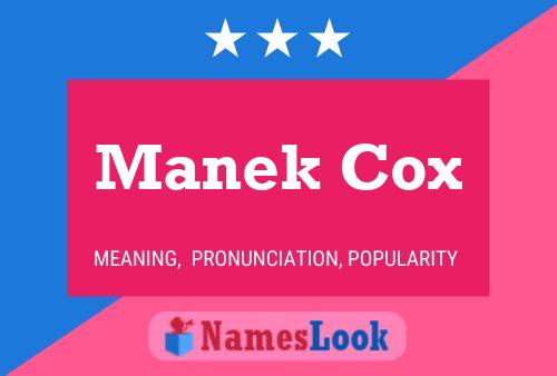 ملصق اسم Manek Cox