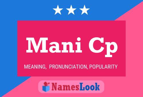 ملصق اسم Mani Cp