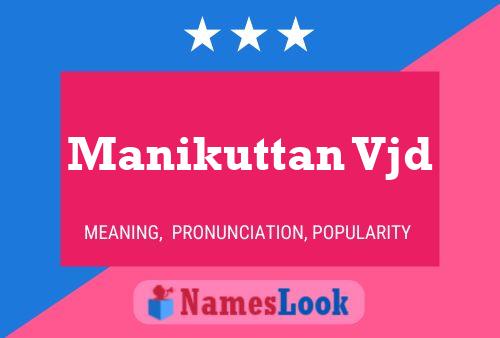 ملصق اسم Manikuttan Vjd