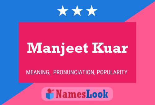 ملصق اسم Manjeet Kuar