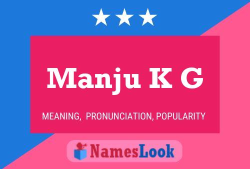 ملصق اسم Manju K G