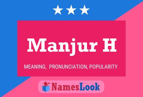 ملصق اسم Manjur H