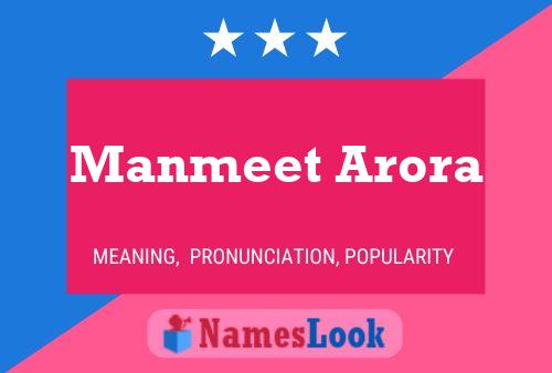 ملصق اسم Manmeet Arora