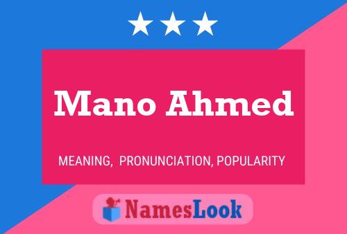 ملصق اسم Mano Ahmed