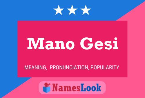 ملصق اسم Mano Gesi