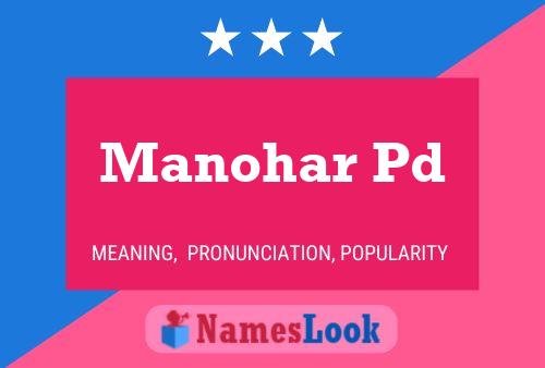 ملصق اسم Manohar Pd