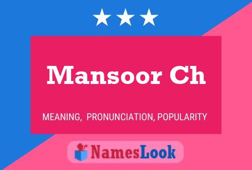 ملصق اسم Mansoor Ch