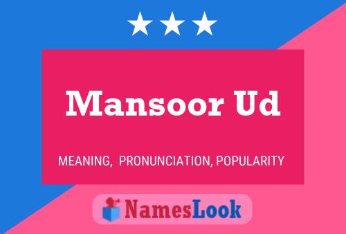 ملصق اسم Mansoor Ud