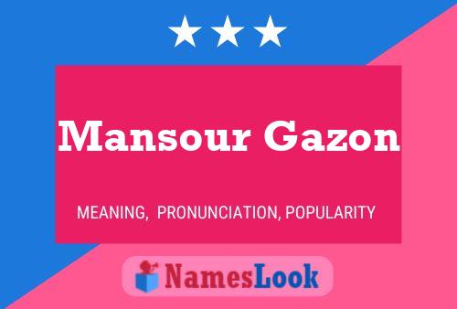 ملصق اسم Mansour Gazon