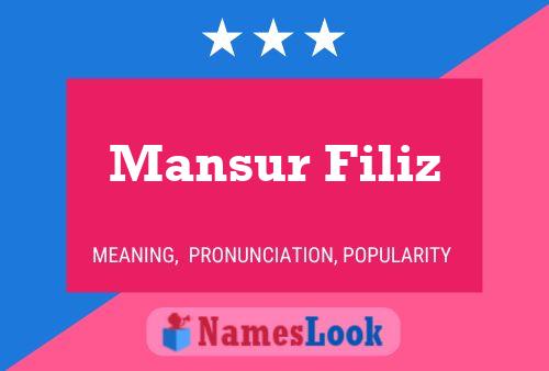 ملصق اسم Mansur Filiz