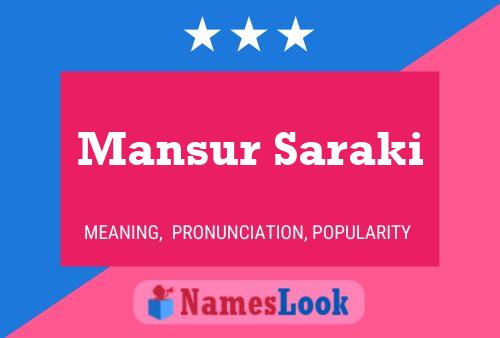 ملصق اسم Mansur Saraki