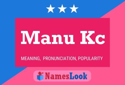 ملصق اسم Manu Kc