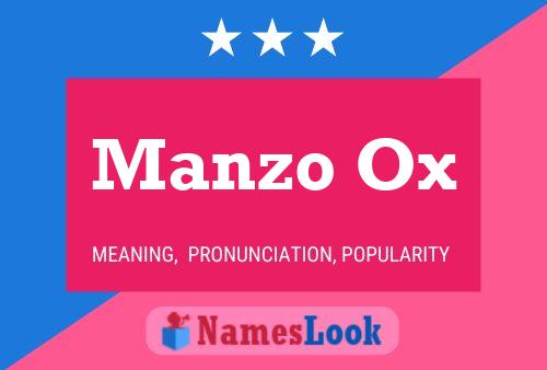 ملصق اسم Manzo Ox