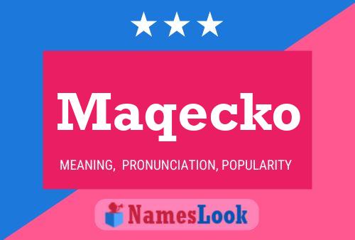 ملصق اسم Maqecko