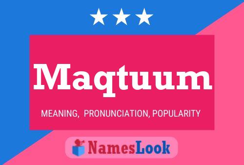 ملصق اسم Maqtuum